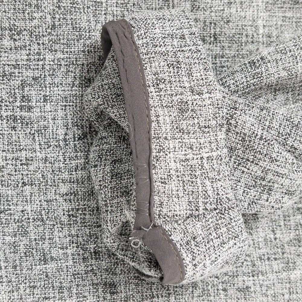 Lulus Promotion Gray Open Front Back Slit Lined Woven Wool Blazer Size Medium - Picture 12 of 12